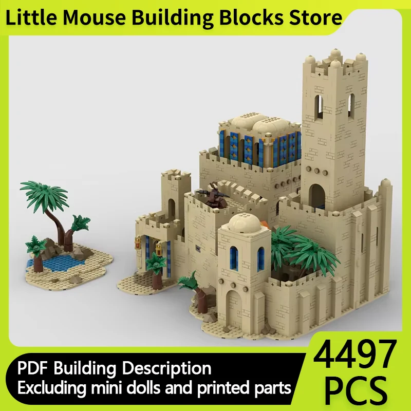 Medieval Street View Model MOC Building Brick Oasis Fort Desert Castle Modular Technolog Gift Holiday Assemble Children Toy Suit