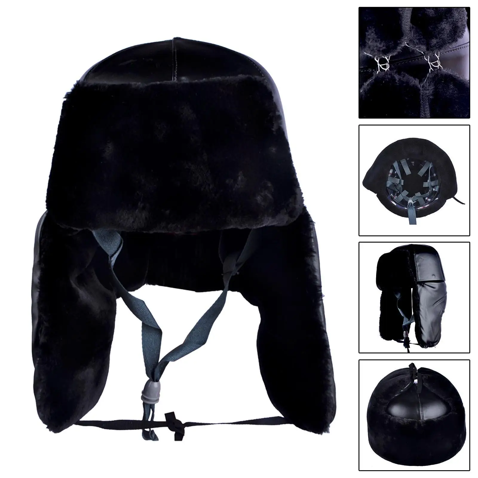 Thicken Ski Cap Winter Trapper Hat Helmet for Men Women Soft Comfortable Warm Hat for Riding Biking Backpacking