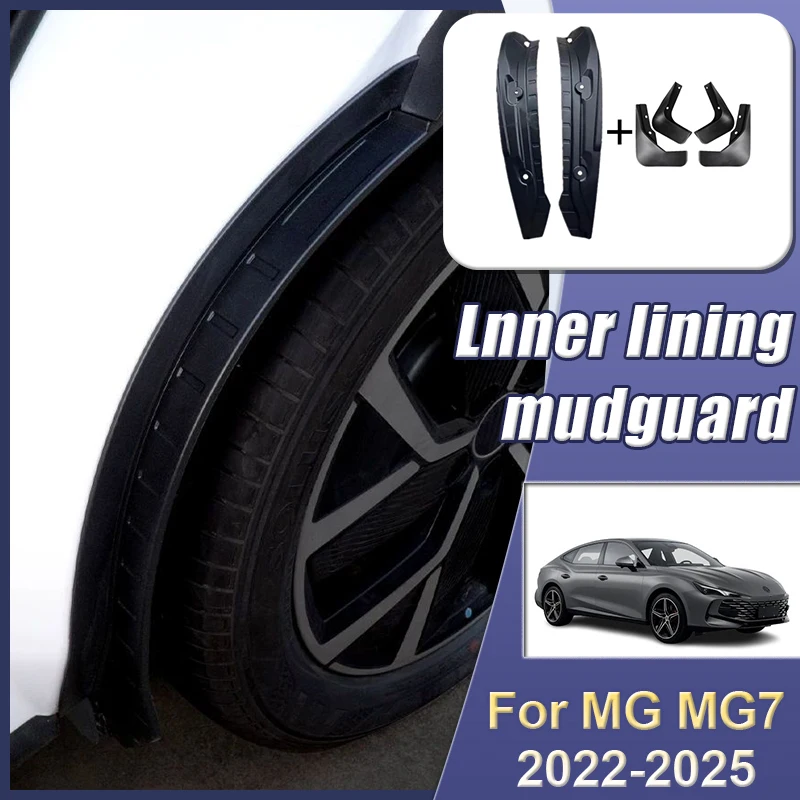 

Auto Mud Flaps For MG MG7 2022 2023 2024 2025 Mudguards MudFlaps Black Front Rear Wheel Liners Fender Mud Guard Car Accessories