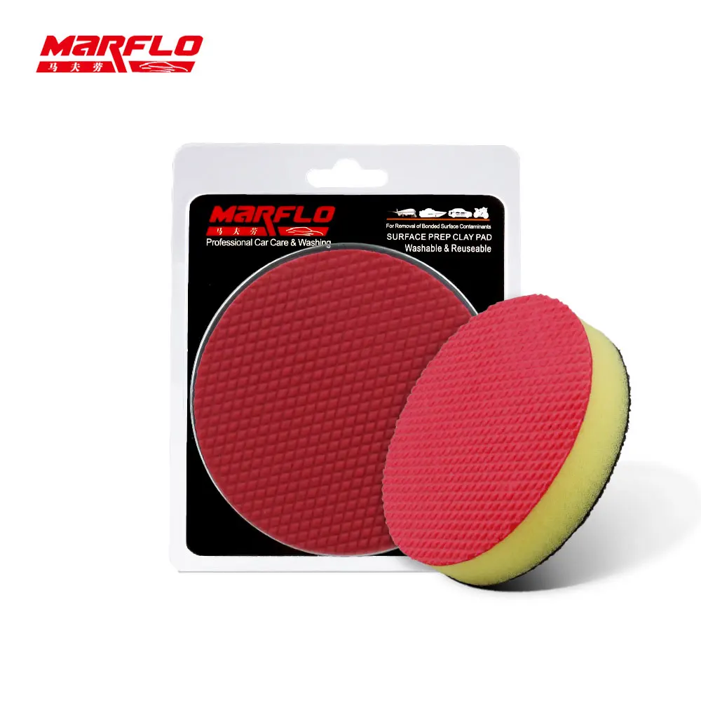 100mm Marflo Pad Polish Paint Care Magic Clay Bar Car Cleaning Sponge Auto Detailing Brush Car Waxing Tool