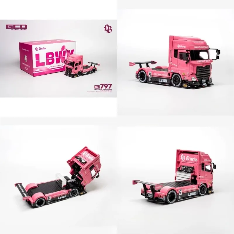 GCD&LBWK&DiecastTalk 1:64 LBWK UD Quon Heavy Tractor Pink   Diecast Collectible Model Car
