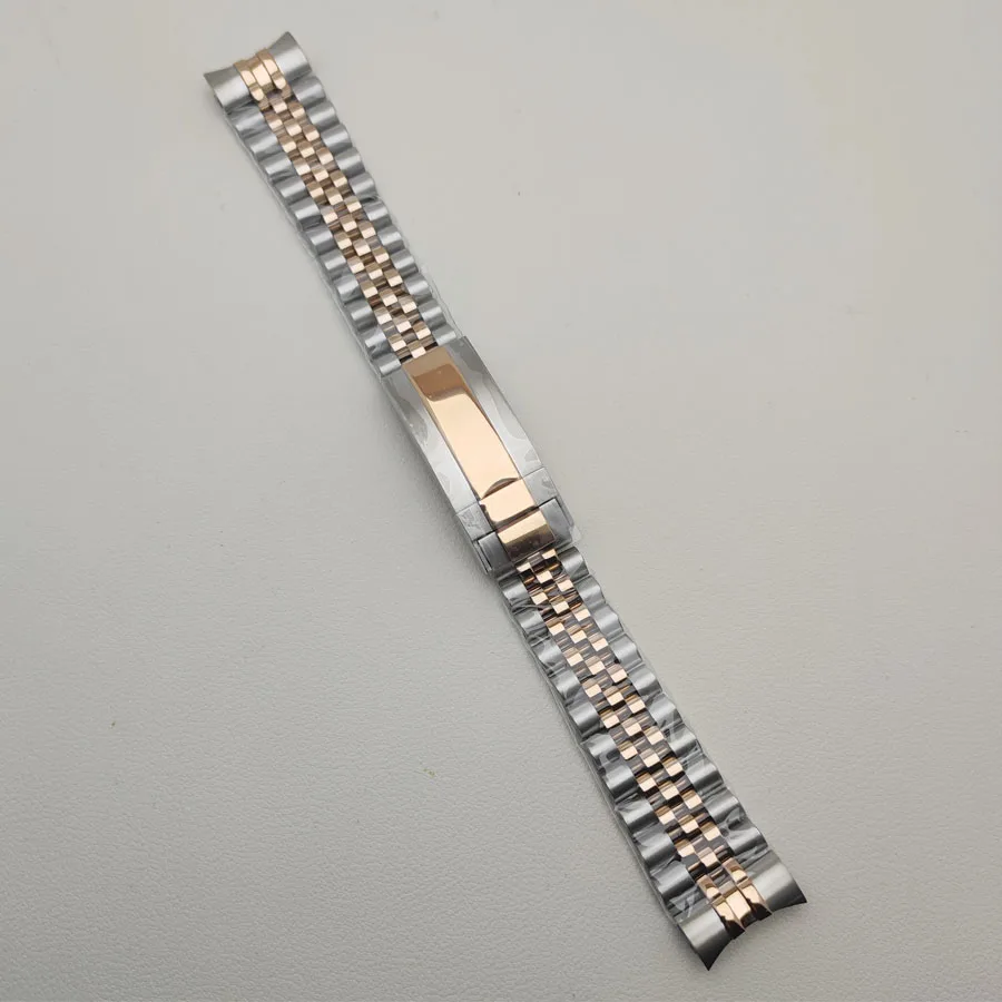 ساعات يد من الفولاذ المقاوم للصدأ ، سوار معدني المشبك ، اكسسوارات الساعات ، الفضة ، الذهب ، الورد ، عالية الجودة ، 20 مللي متر