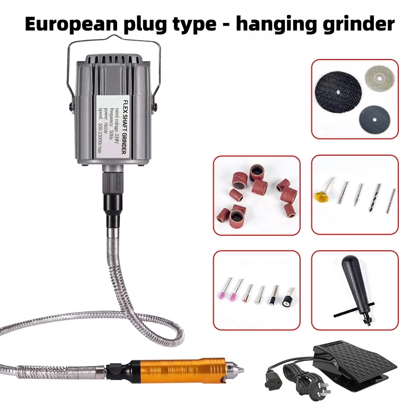 Electric Grinding Machine Metal Polishing Tools for Wood Root Carving Jadeite Electric Suspension Grinder Jade Stone Carver