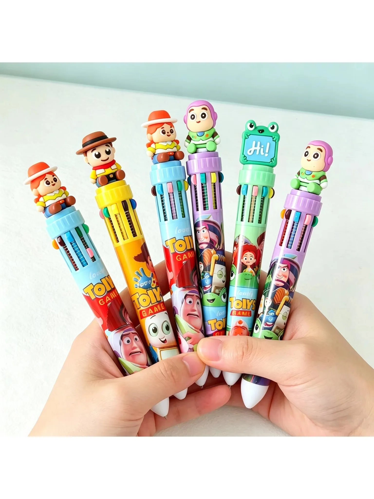 10-Farben-Kugelschreiber, niedlicher Cartoon-Druckstift für Journaling, Notizen, Kinder, Mädchen, Jungen, Schule, Partygeschenk – Detail 5