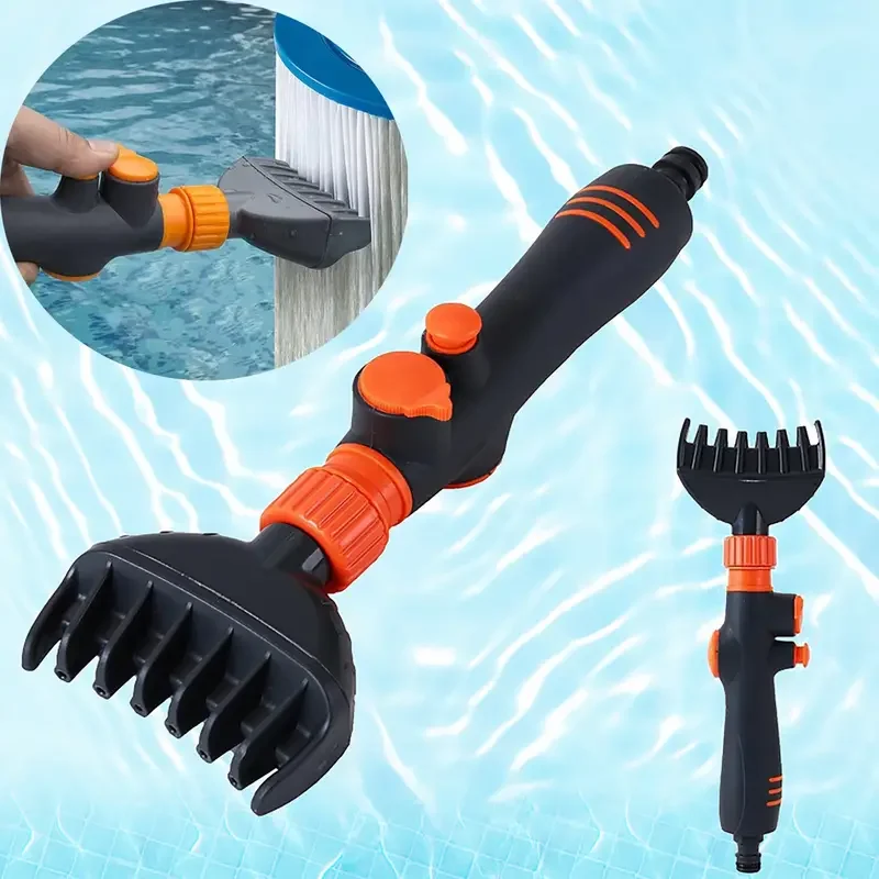 

Ручная щетка для чистки бассейна, картридж для фильтра для бассейна из АБС-пластика, чистящий бумажный картридж с разъемом для шланга