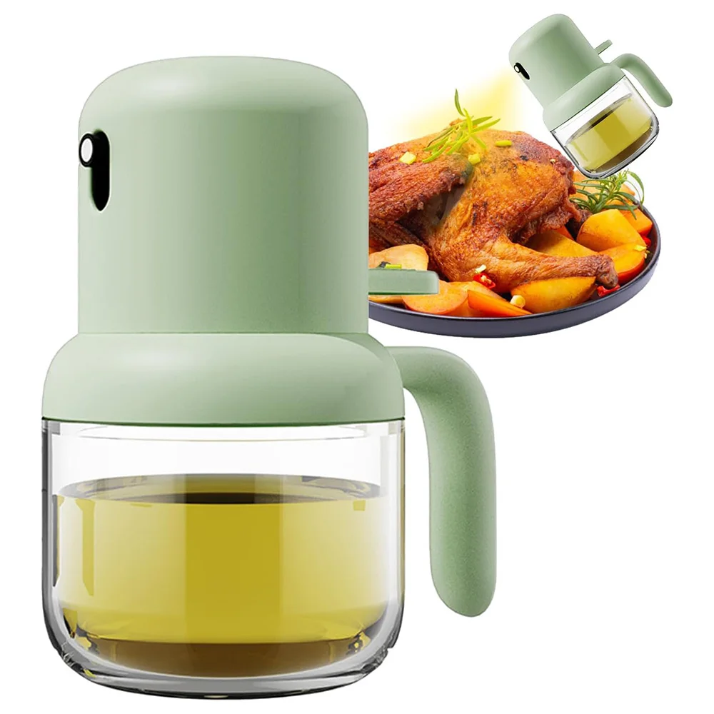 

180ml Oil Spray Bottle Press Type Kitchen Cooking Oil Dispensers Glass Olive Oil Sprayer Mister For Salad Making Baking Frying