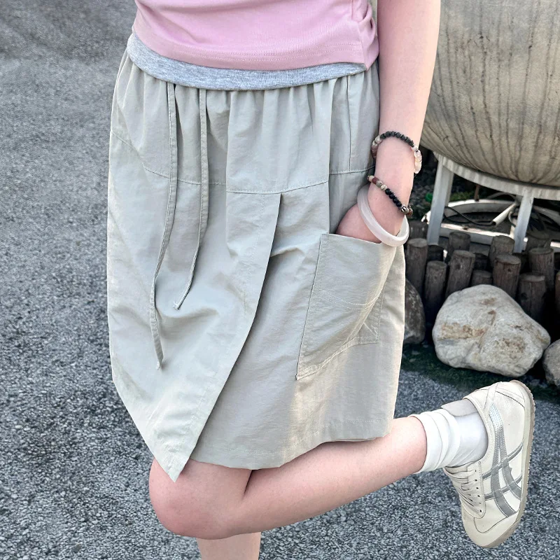 Sports Shorts Women's 2026 Summer New Lightweight High Waisted Workwear Skirt Pants Fashion