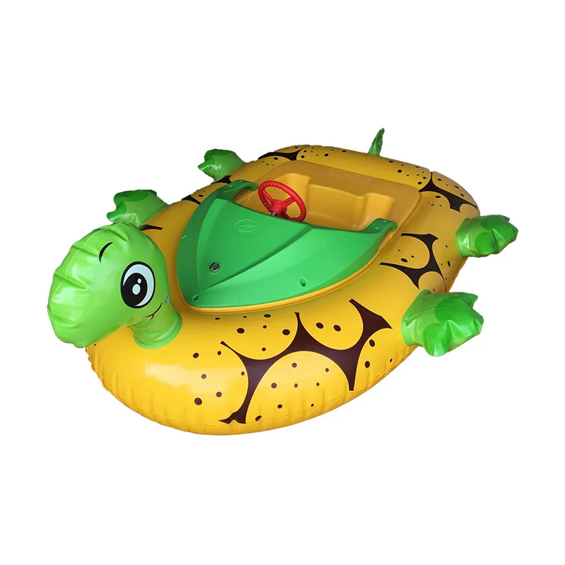 Double electric cartoon bumper boat children's inflatable parent-child interactive water park inflatable