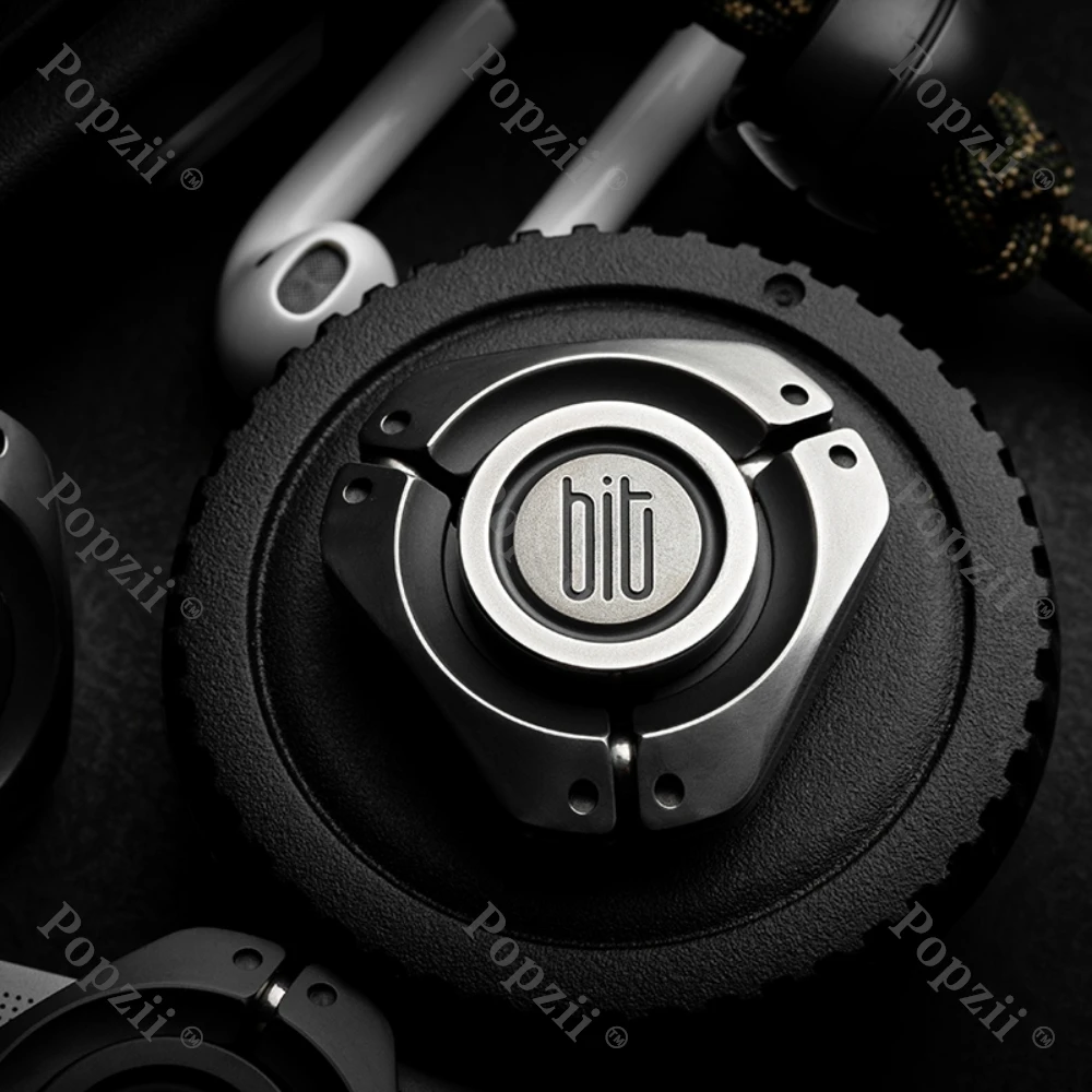 LAUTIE Bit 03 Fidget Spinner acier inoxydable sculpture à la main Juguetes Anti Ansiedad Cool Gadget soulagement du Stress jouets