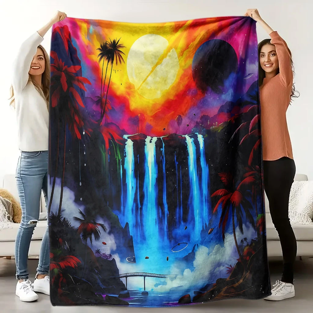 قطعة واحدة من بطانية الفانيلا المبطنة مناسبة لمفرش السرير لجميع المواسم - غطاء سرير ناعم مسامي مع خياطة مبطنة، غسيل آلي #2