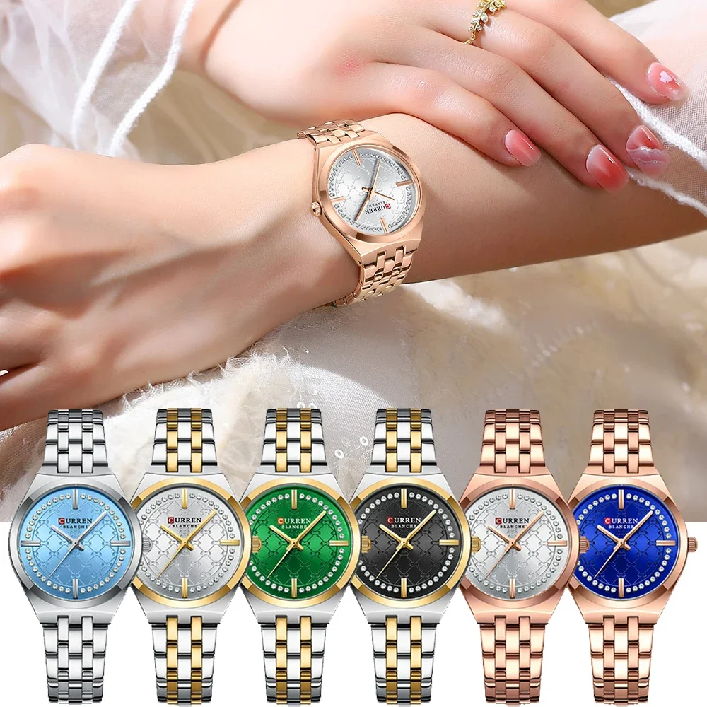 CURREN Brand Personalized Vintage Round Watch Ladies Belt Watch Suitable For Lightweight Gifts Fashionable High-quality Unique