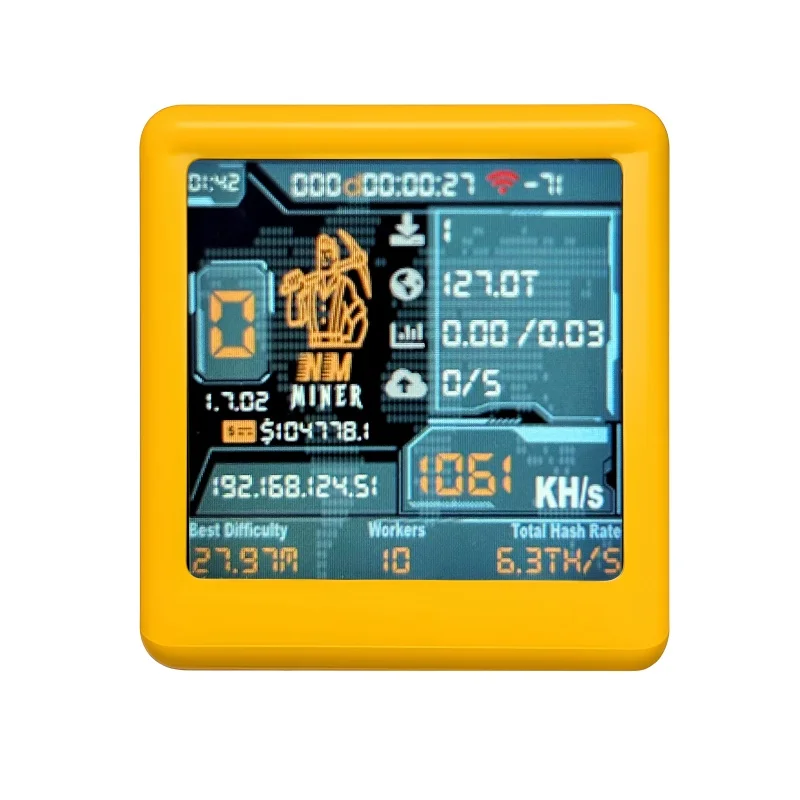 NM TV NMMiner Official Smart TV 1060KH/s Better Nerdminer V2 ESP32 BTC SOLO Lottery Miner & Smart Gift Home Silent Desktop Clock