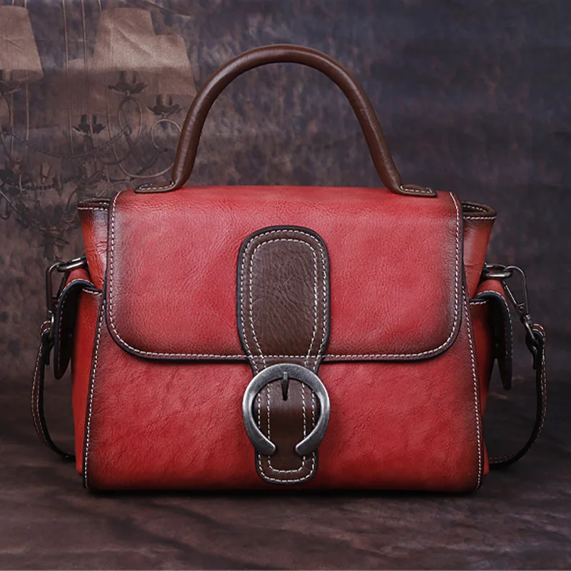 Retro Head Layer Cowhide Leisure Fashion Classic Multi-Function Brand High Quality New Luxury Multi-Function Shoulder Bags