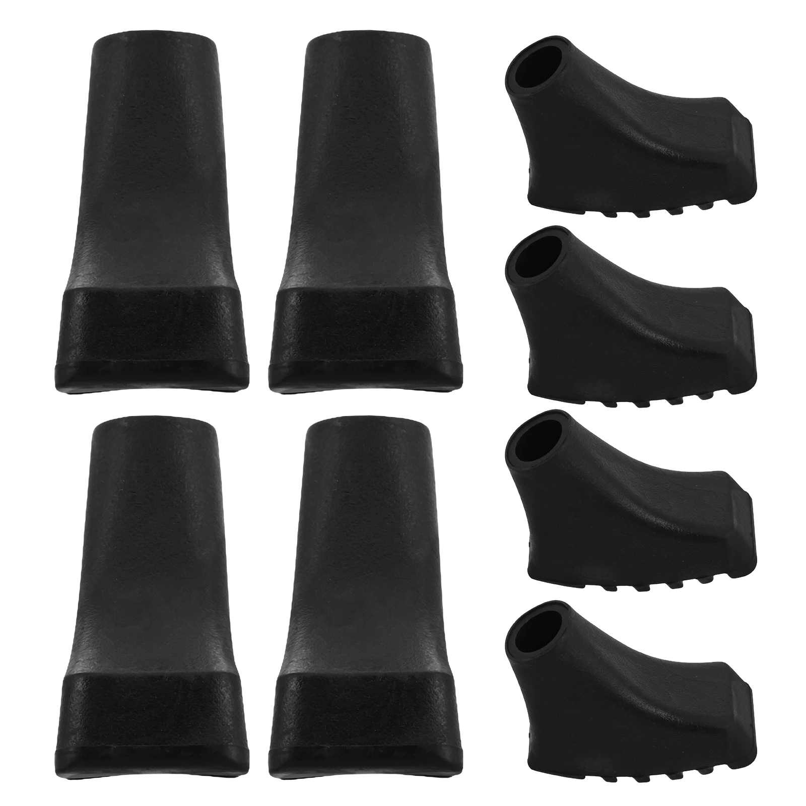 

8pcs Trekking Pole Tips Nonslip Hiking Walking Stick End Protectors Pvc Base Shock Absorption Ground Protection Replacement Feet