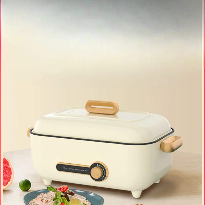 Multifunctional cooking  Home breakfast Electric barbecue meat Internet celebrity Integrated pot Millet white