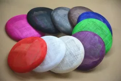 Lawliet 15.5 cm Round Sinamay Hat Base Button Inspired Percher Hat Fascinator Millinery Base B065