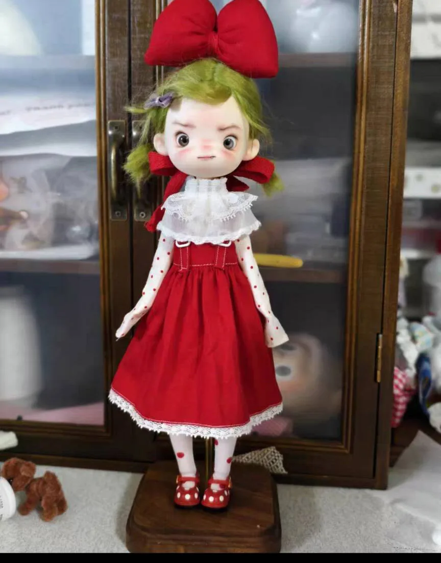 

4pcs Strap skirt+leggings+high neck undershirt+headwear for Blythe/landoudou(Fit for Lulu,ymy24,Ob22,24,26,zone, Jenny)