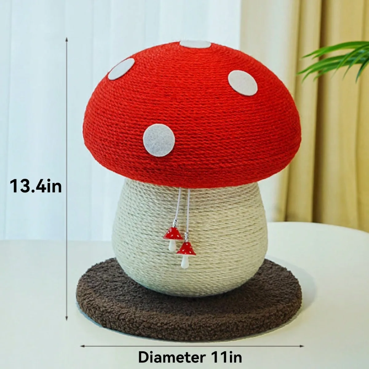 Poste rascador para gatos con forma de seta, árbol para gatos y juguetes para gatos con setas, postes rascadores para gatos de interior para gatitos o gatos más pequeños