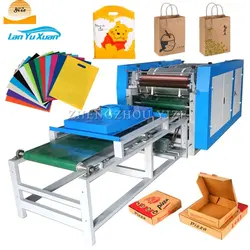 Stampante automatica per sacchetti di carta con macchina da stampa flessografica con Logo essiccatore 1-5 colori macchina da stampa per stampante per sacchetti di plastica Non tessuta