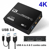 Video Capture Card Board USB 3.0 4K HDMI-compatible A Type C 60fps 1080P Loop-Out 30Hz Recorder Grabber Audio OBS Game Live