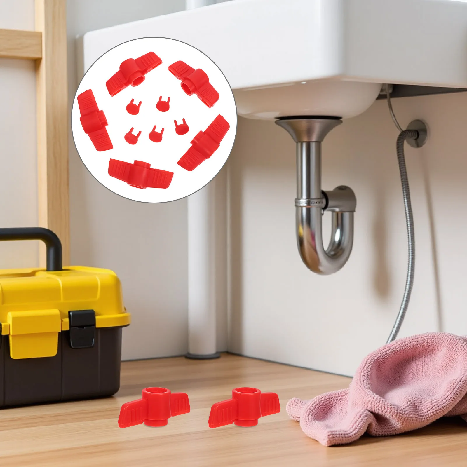 

5Pcs Ball Valve Handle Plastic Replacement Smooth Operation Shutoff Valve Handle for Plumbing Water Pipe Lever Accessories