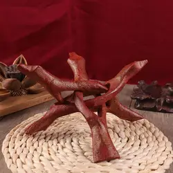 Wooden Tripod Stand Sage Grass Stick Burning Holder Support Incense Burner Rack Crystal Display Stand Home Decoration