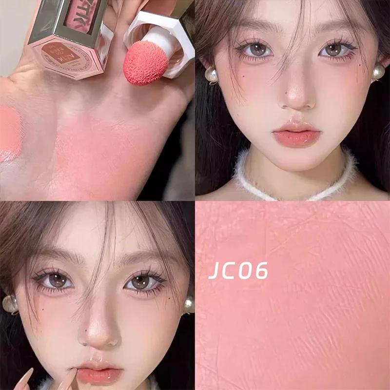 Blush líquido curtido geléia cor em pó renderização hidratante beleza de longa duração expande contratos bochecha rosto blush maquiagem 5ml