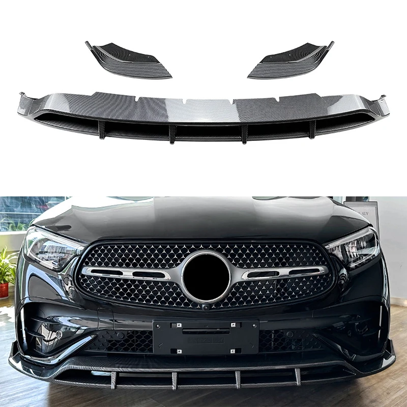 

Front Bumper Lip Spoiler Diffuser Splitters Body Kit Aprons Cover Guard Trim For Mercedes-Benz GLC-Class X254 GLC260 300 2023+