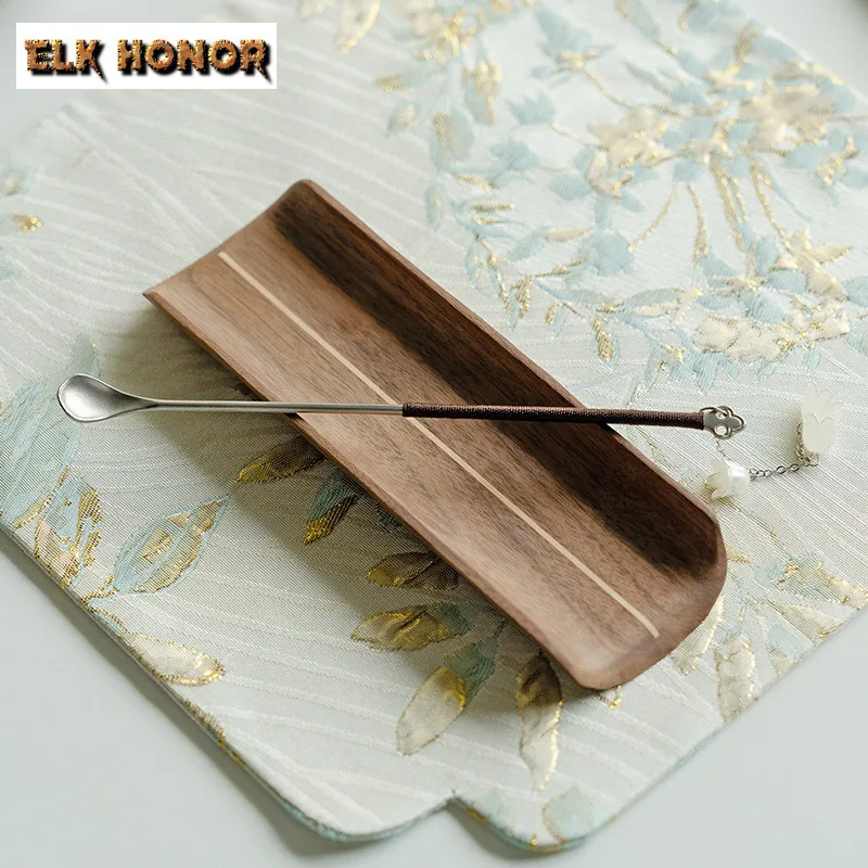 

3pc/set Walnut Wood Tea Spoon Set Boutique Handmade Tea Shovel Tea Scoop Ancient Appreciation Ladle Chinese Teaware Set Gift