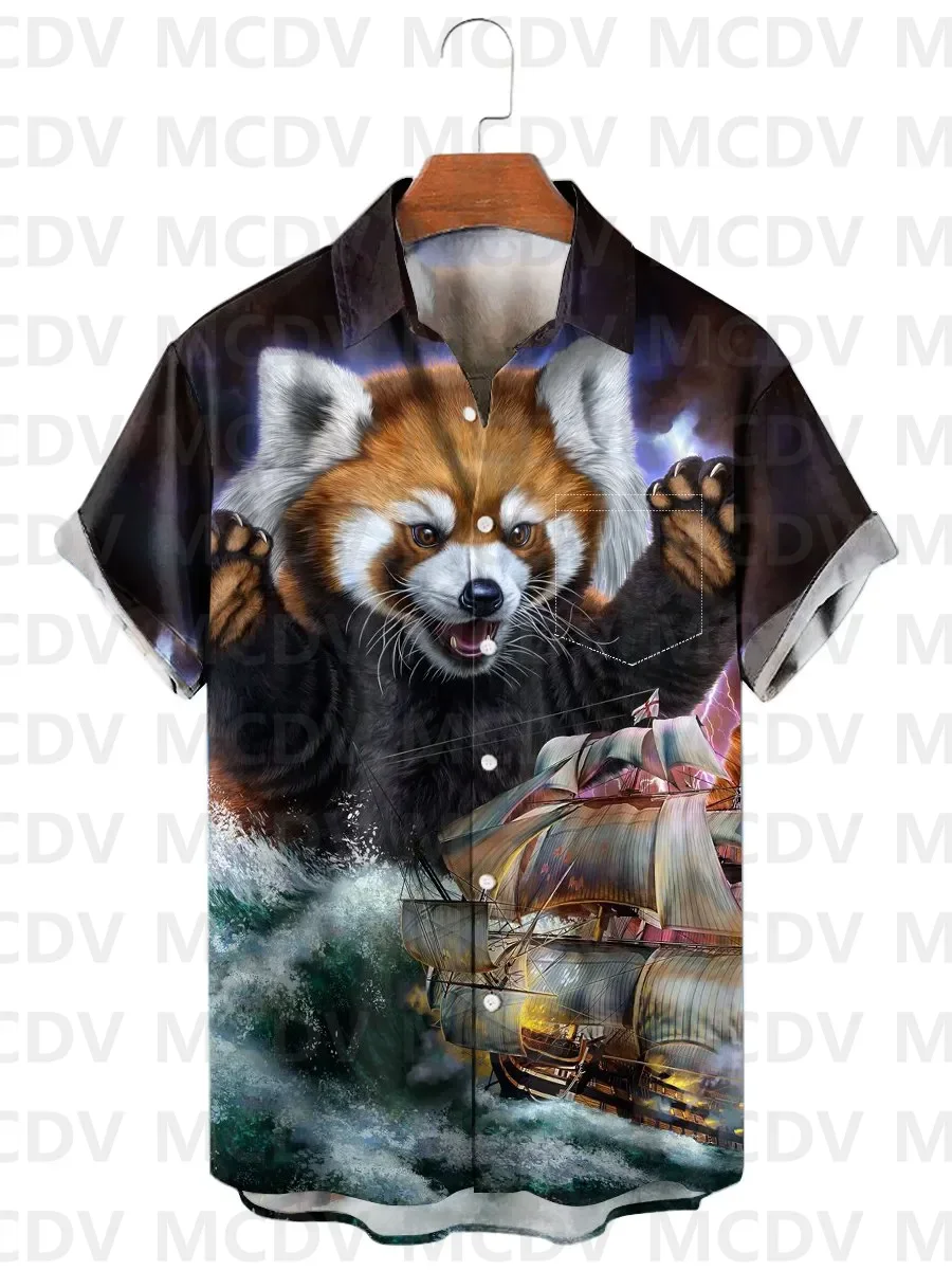 Men's Hawaiian Shirts Funny Stop Staring At My Cock Print Chest Pocket Short Sleeve Shirt - Image 5