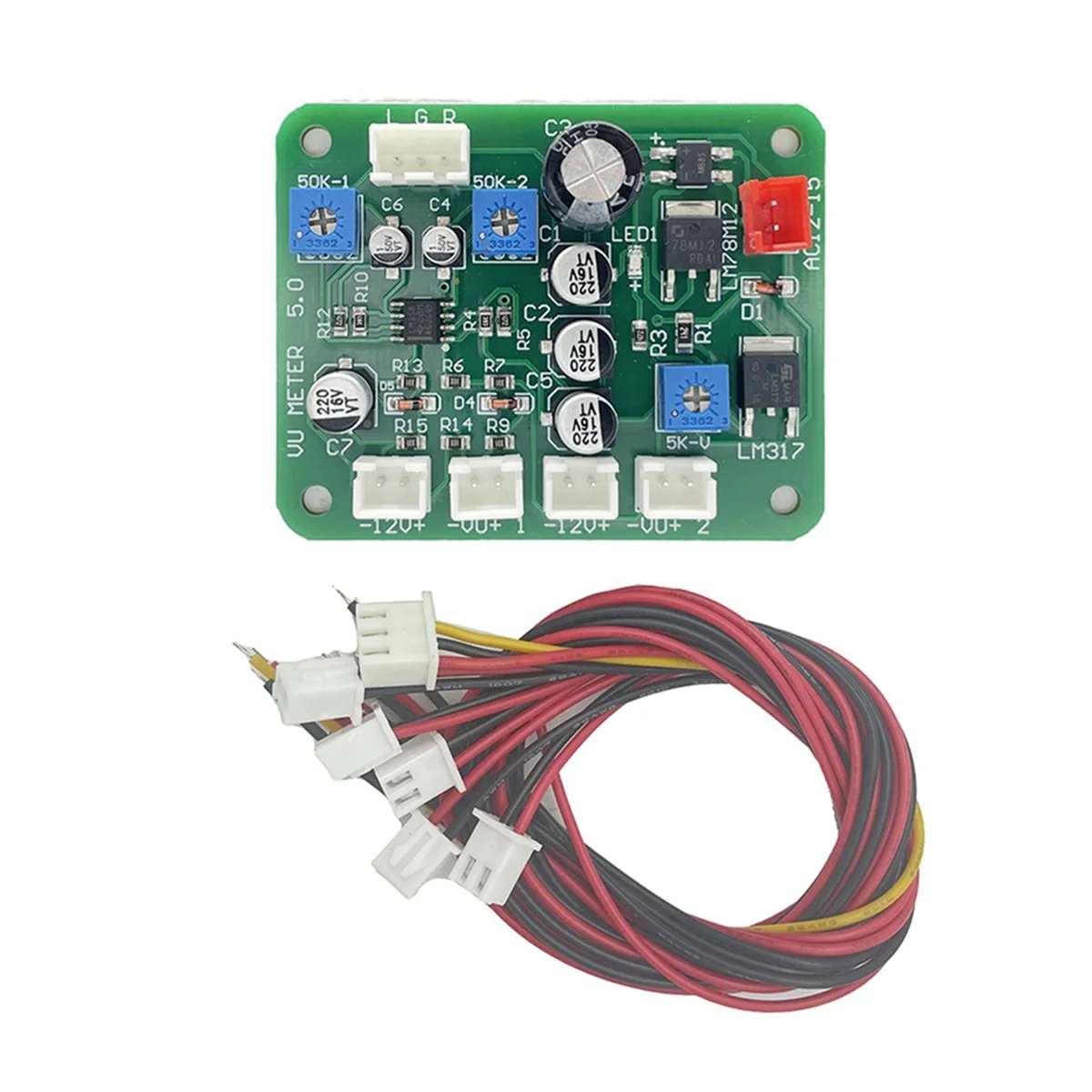 Scheda amplificatore Stereo del misuratore Audio di livello VU + 2pcs VU Meter indicatore di livello della scheda dell'amplificatore Stereo 9-12V DC