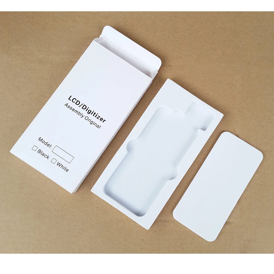 165 x 95 x 13mm Wihte Paper Box + EVA Case for Samsung Universal LCD Screen Digitizer Full Protective Packing Package 100sets