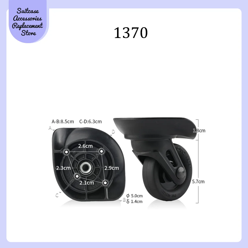 For LOJEL 1370 Universal Wheel Replacement Suitcase Smooth Silent Shock Absorbing Durable Wheel Accessories Caster Wheels