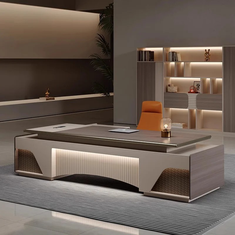 مكاتب مكتبية ذات أدراج أساسية فاخرة ومكاتب مكتبية لمحطة العمل الحديثة والمؤتمرات التنفيذية Mesa De Escritorio Home