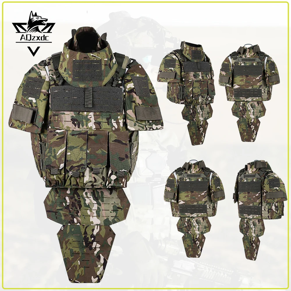 

Fully Protective Tactical Vest Adjustable MOLLE Quick-Release 1000D Protective Clothing for CS Training Hiking Airsoft Survival
