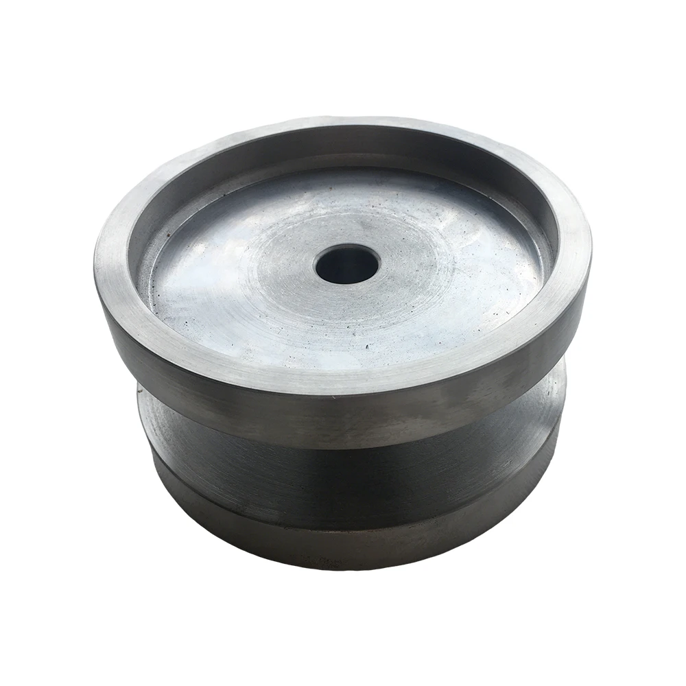 Custom-machined stainless steel rolled steel A-type double groove pulley, custom metal design, suitable for industrial machinery