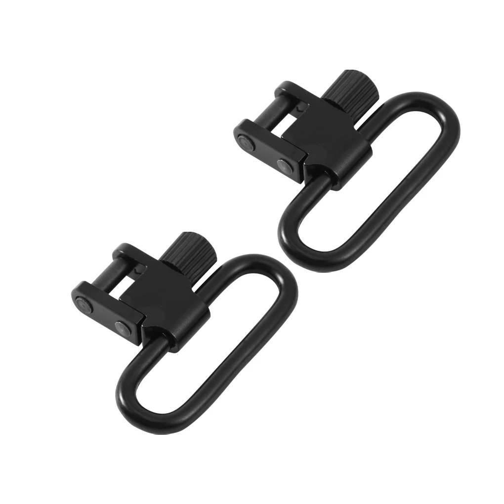 

Sling Swivel Quick Deatch Strap Buckle Ring Steel Swivel Mount Adapter Hunting Tool for Outdoor Shooting, Steel Material, Black