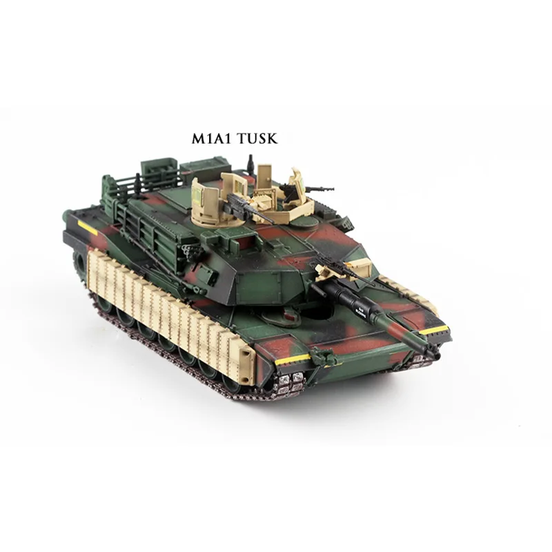 1/72 مقياس الولايات المتحدة M1A1 TUSK M1 دبابة قتال رئيسية محاكاة البلاستيك مجنزرة دبابة نموذج عرض ثابت تحصيل لعبة هدية تذكارية