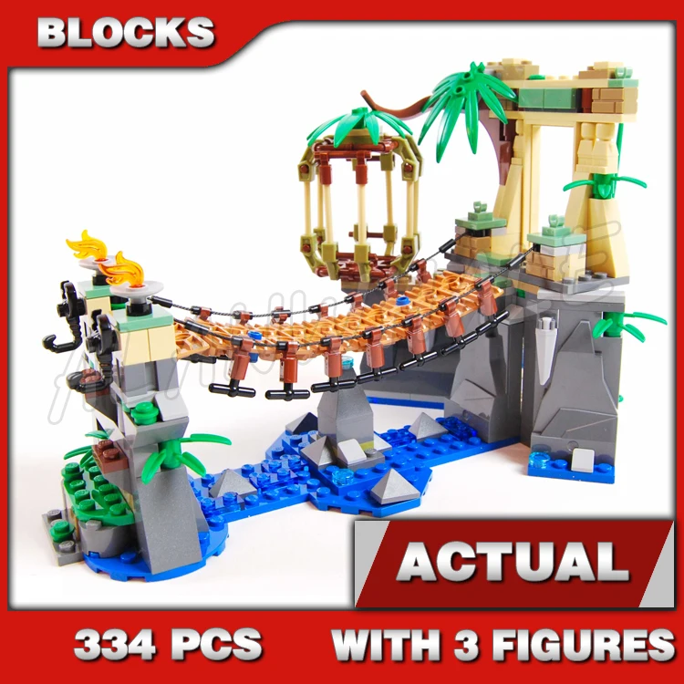 334 pièces Shinobi Master Falls Jungle Tree Bridge Thunder 10715 blocs de construction assembler des jouets briques compatibles avec le modèle