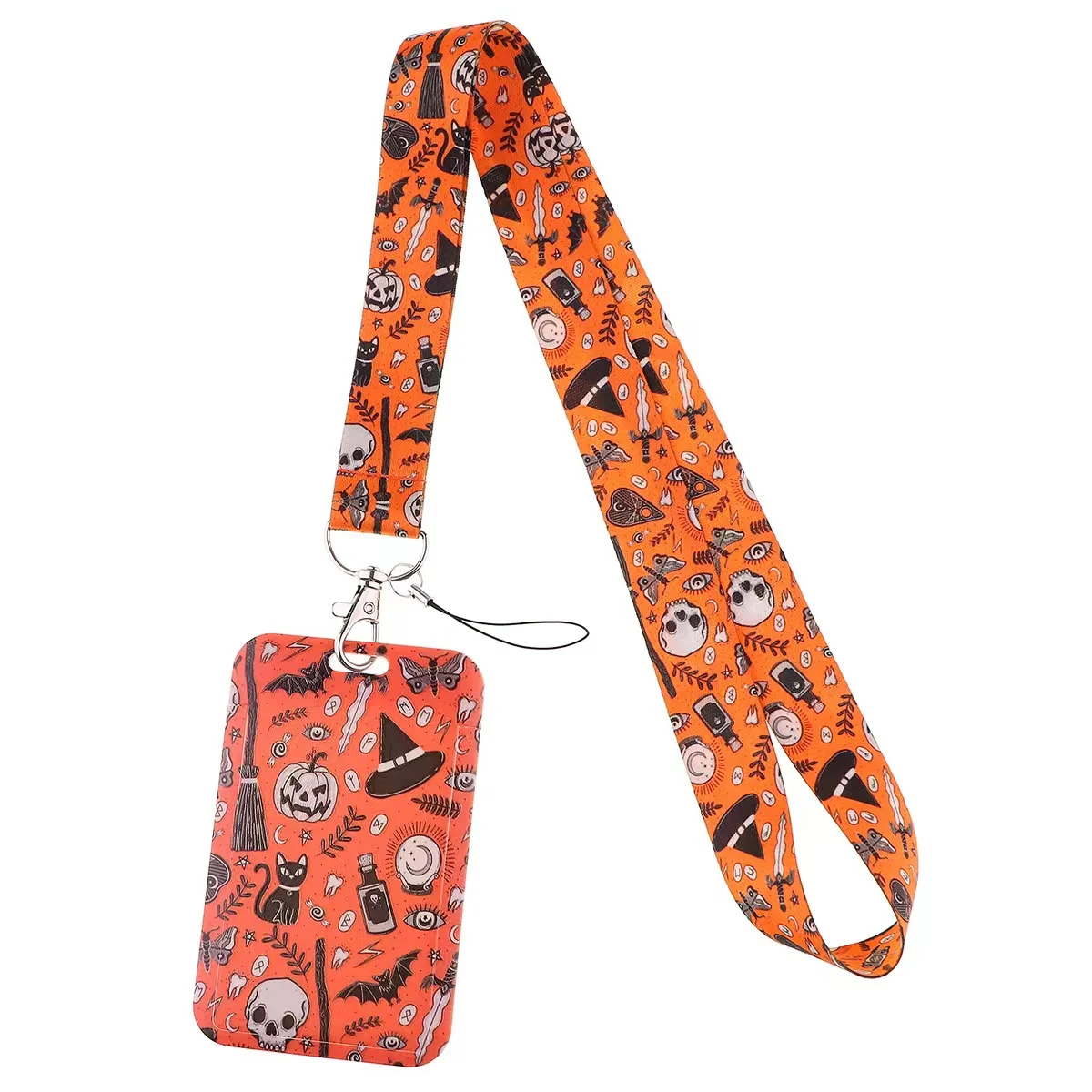 Wholesale!!!Halloween and Christmas Cool Neck Strap Straps Ribbons Phone Buttons ID Card Holder Lanyard Buttons DIY Hanging Rope