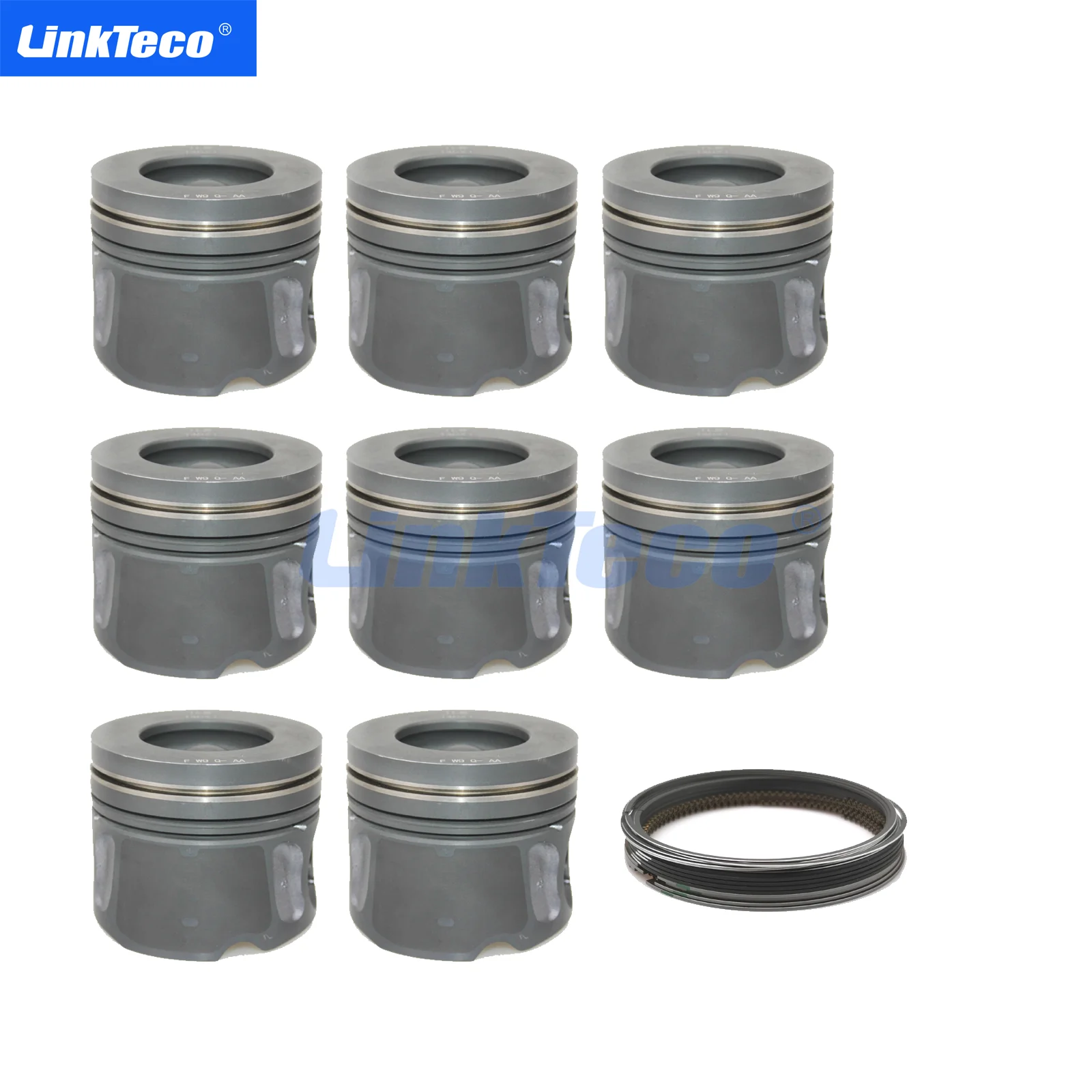 8pcs Pistons & Rings Kit STD For Land Rover Range Rover Sport L322 L405 L494 4.4T V8 Diesel 4.4TDI SDV8 448DT 4.4D V8 LR023496