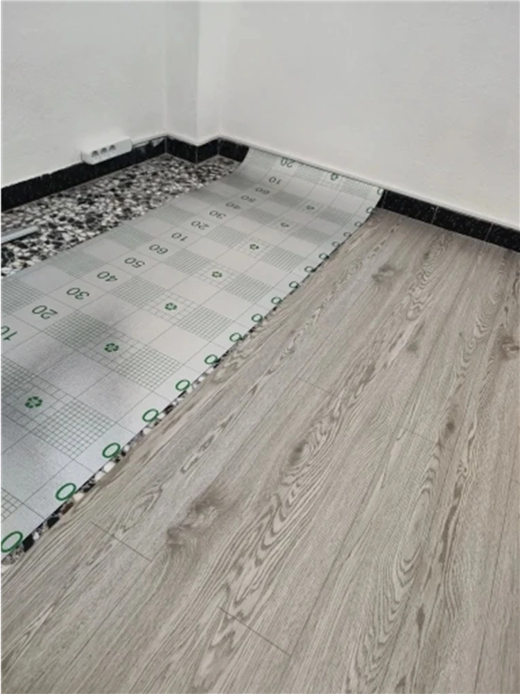 

2 Rolls Thicken Wood Grain Floor Stickers Self-Adhesive Floor Sticker For Cement Floors Waterproof Wear-resistant Floor Decor