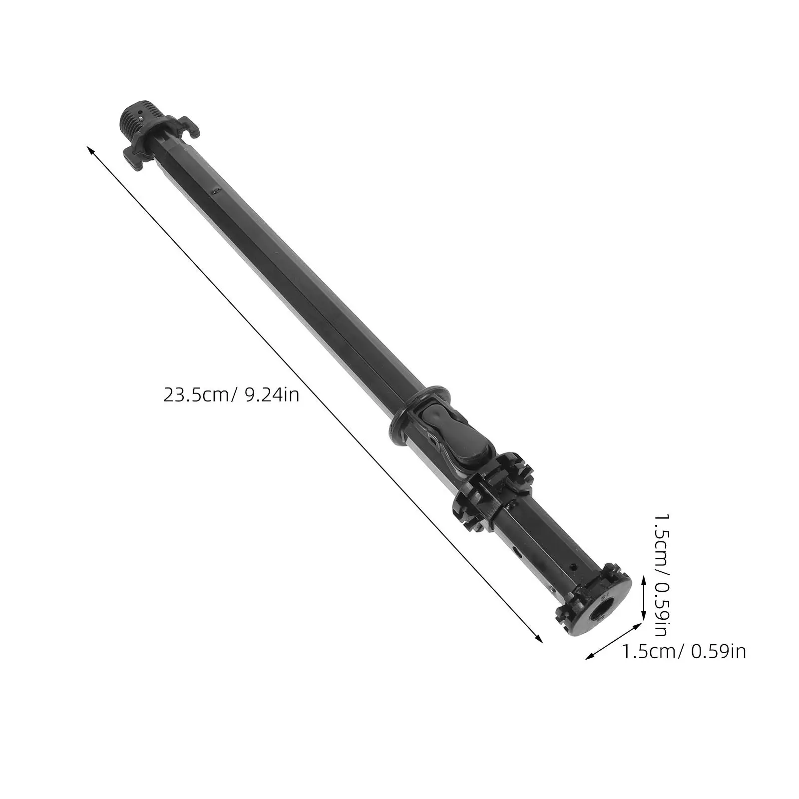 Folding Umbrella Rod Replacement 9 Inch Hand Shaft Black Main Shaft Smooth Close for 8 10 Rib Bone Frame Umbrella Parts