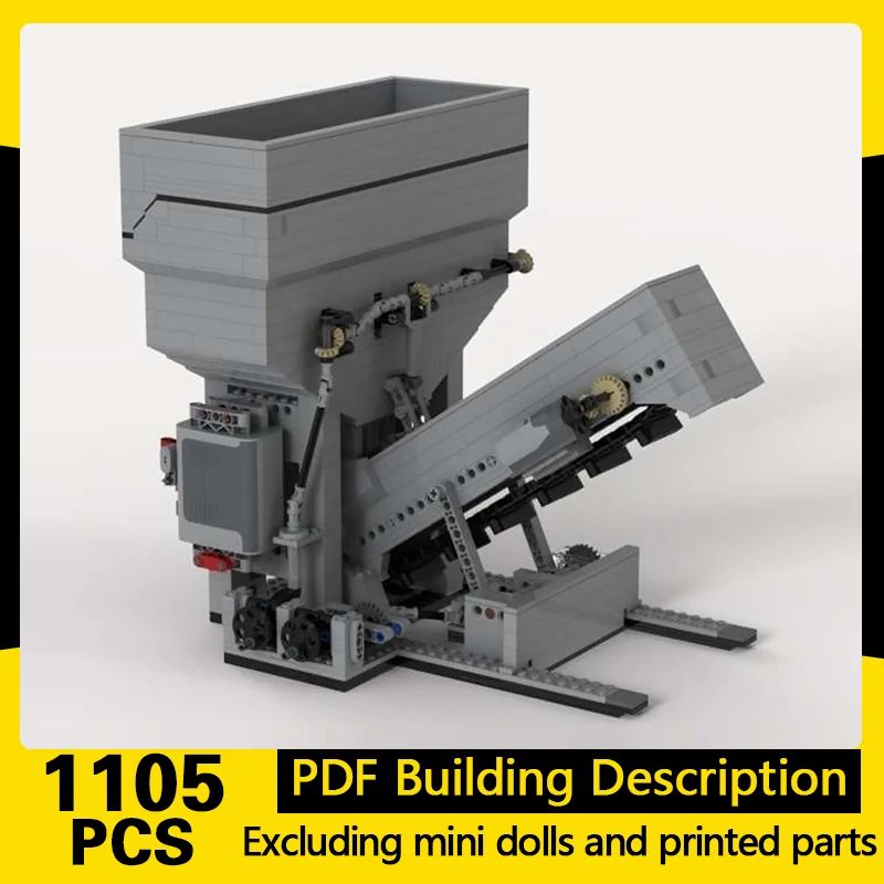 City Street View Model MOC Building Bricks Conveyor Belt With Bunker Modular Technology Gifts Holiday Assemble Children Toy Suit