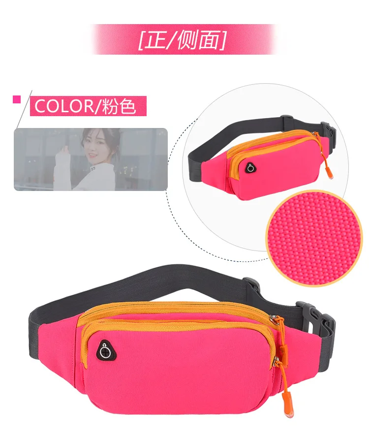 Wasserdichte Nylon-Gürteltasche für Herren und Damen, Bauchtasche, Hüfttasche, Känguru-Tasche, Sport-Lauftasche – Detail 21