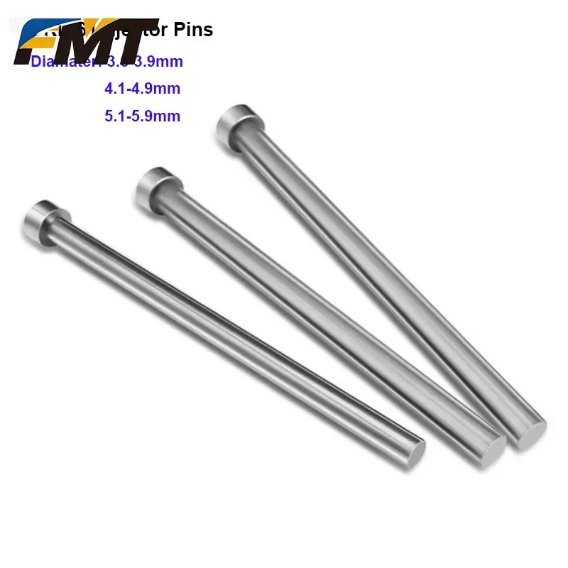 10PCS SKD61 Plastic Mold Ejector Pins D3.6 to D5.9 MM Die Parts Push Rods Ejector Rods