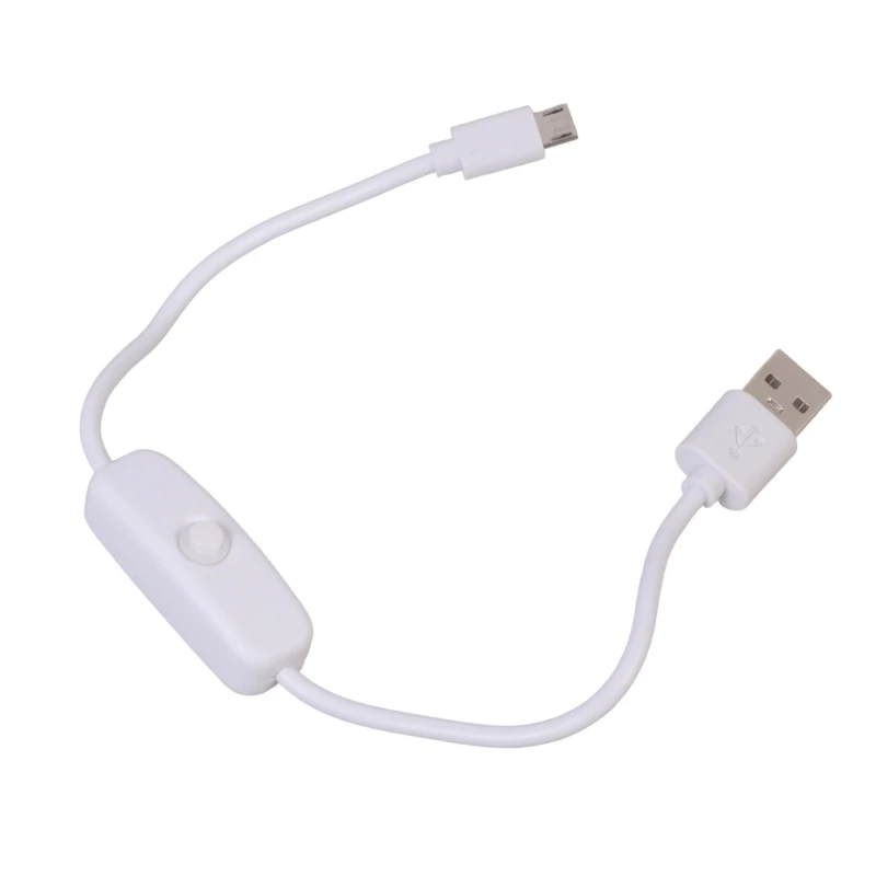  On Off Button Enabled USB to Tiny USB Charging Cable 2 Size for Multiple Gadget
