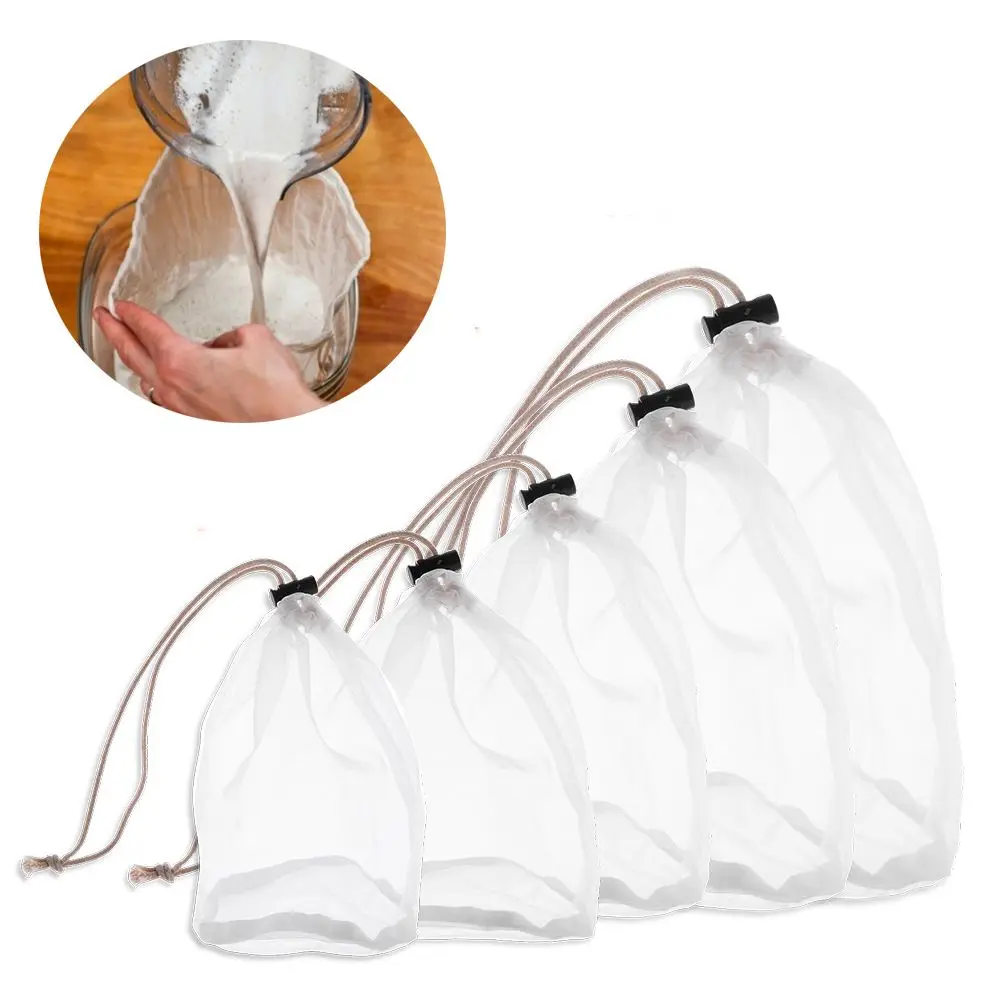 

Nut Milk Bag Big 9x16 Commercial Grade Reusable Almond Milk Bag Strainer Fine Mesh Nylon Cheesecloth Cold Brew Coffee Filter