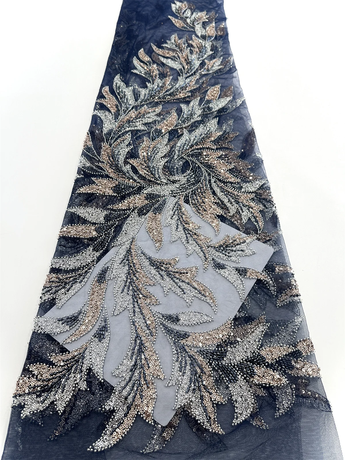

2025 African Sequins Lace Fabric 5 Yards High Quality French Nigerian Groom Lace Fabric For Sewing Dress Wedding Party