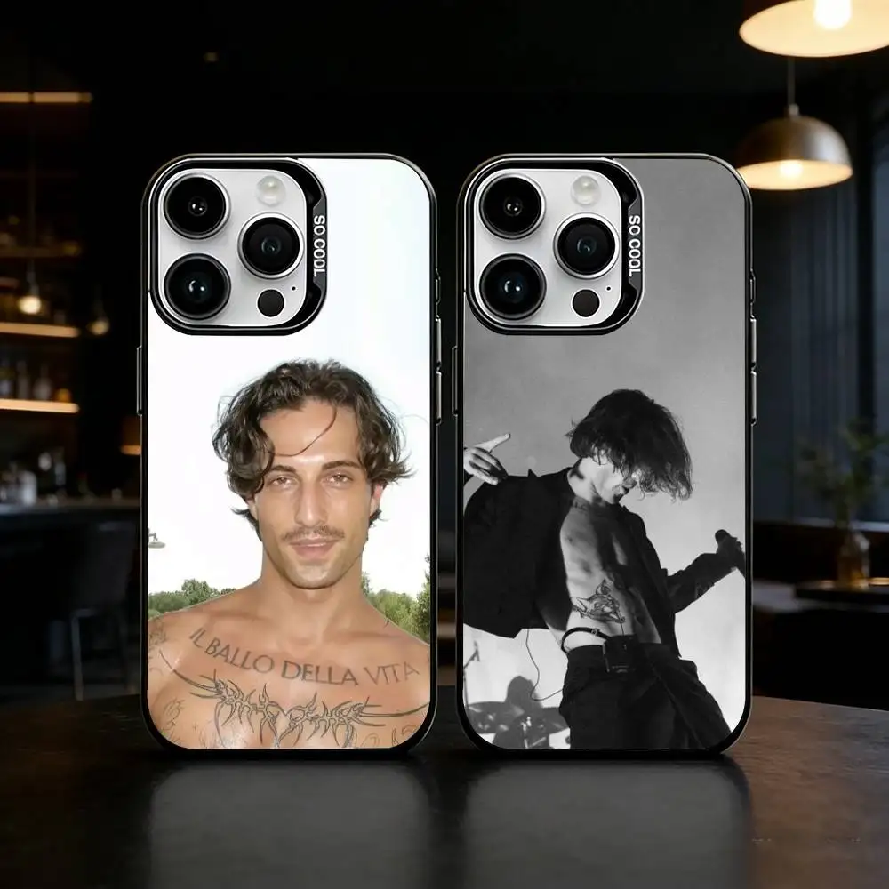 

M-Maneskin Damiano David Phone Case Color Silver Shell For IPhone 17 16 15 14 13 12 11 Pro Max Plus